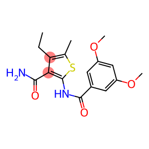 2-[(3,5-dimethoxybenzoyl)amino]-4-ethyl-5-methyl-3-thiophenecarboxamide