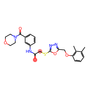 2-({5-[(2,3-dimethylphenoxy)methyl]-1,3,4-oxadiazol-2-yl}sulfanyl)-N-[3-(4-morpholinylcarbonyl)phenyl]acetamide