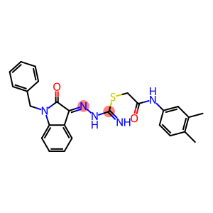 2-(3,4-dimethylanilino)-2-oxoethyl 2-(1-benzyl-2-oxo-1,2-dihydro-3H-indol-3-ylidene)hydrazinecarbimidothioate