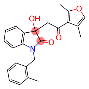 3-[2-(2,4-dimethyl-3-furyl)-2-oxoethyl]-3-hydroxy-1-(2-methylbenzyl)-1,3-dihydro-2H-indol-2-one