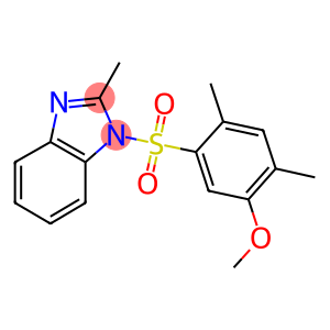 2,4-dimethyl-5-[(2-methyl-1H-benzimidazol-1-yl)sulfonyl]phenyl methyl ether