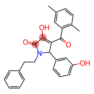 4-(2,5-dimethylbenzoyl)-3-hydroxy-5-(3-hydroxyphenyl)-1-(2-phenylethyl)-1,5-dihydro-2H-pyrrol-2-one