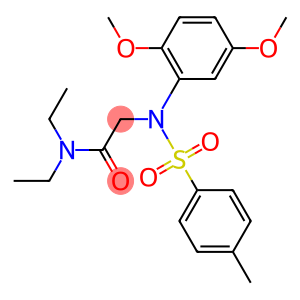 2-{2,5-dimethoxy[(4-methylphenyl)sulfonyl]anilino}-N,N-diethylacetamide