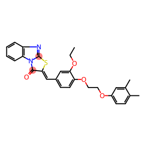 2-{4-[2-(3,4-dimethylphenoxy)ethoxy]-3-ethoxybenzylidene}[1,3]thiazolo[3,2-a]benzimidazol-3(2H)-one