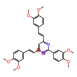 2-(3,4-dimethoxyphenyl)-4,6-bis[2-(3,4-dimethoxyphenyl)vinyl]pyrimidine