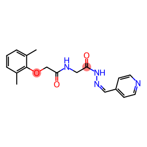 2-(2,6-dimethylphenoxy)-N-{2-oxo-2-[2-(4-pyridinylmethylene)hydrazino]ethyl}acetamide