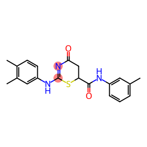 2-(3,4-dimethylanilino)-N-(3-methylphenyl)-4-oxo-5,6-dihydro-4H-1,3-thiazine-6-carboxamide