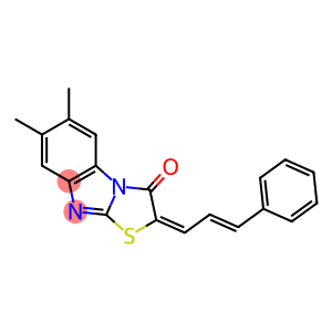 6,7-dimethyl-2-(3-phenyl-2-propenylidene)[1,3]thiazolo[3,2-a]benzimidazol-3(2H)-one