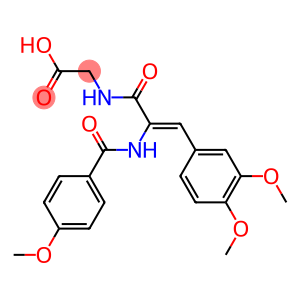 ({3-(3,4-dimethoxyphenyl)-2-[(4-methoxybenzoyl)amino]acryloyl}amino)acetic acid