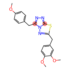 6-(3,4-dimethoxybenzyl)-3-(4-methoxybenzyl)[1,2,4]triazolo[3,4-b][1,3,4]thiadiazole