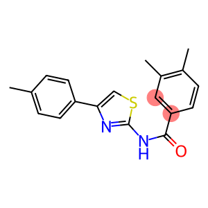 3,4-dimethyl-N-[4-(4-methylphenyl)-1,3-thiazol-2-yl]benzamide