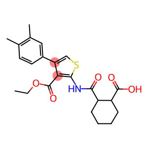 2-({[4-(3,4-dimethylphenyl)-3-(ethoxycarbonyl)thien-2-yl]amino}carbonyl)cyclohexanecarboxylic acid