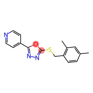 2,4-dimethylbenzyl 5-(4-pyridinyl)-1,3,4-oxadiazol-2-yl sulfide