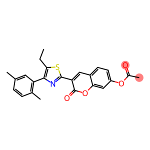 3-[4-(2,5-dimethylphenyl)-5-ethyl-1,3-thiazol-2-yl]-2-oxo-2H-chromen-7-yl acetate