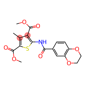 dimethyl 5-[(2,3-dihydro-1,4-benzodioxin-6-ylcarbonyl)amino]-3-methyl-2,4-thiophenedicarboxylate