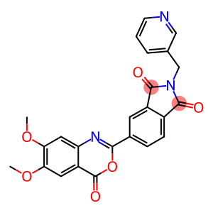 5-(6,7-dimethoxy-4-oxo-4H-3,1-benzoxazin-2-yl)-2-(3-pyridinylmethyl)-1H-isoindole-1,3(2H)-dione