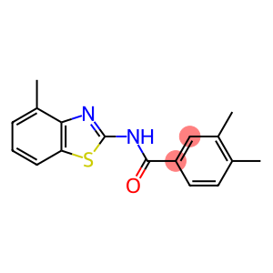 3,4-dimethyl-N-(4-methyl-1,3-benzothiazol-2-yl)benzamide