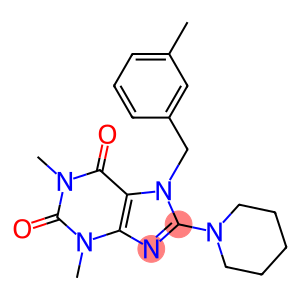 1,3-dimethyl-7-(3-methylbenzyl)-8-(1-piperidinyl)-3,7-dihydro-1H-purine-2,6-dione