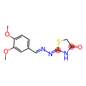 3,4-dimethoxybenzaldehyde (4-oxo-1,3-thiazolidin-2-ylidene)hydrazone