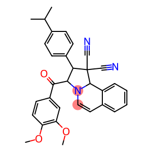 3-(3,4-dimethoxybenzoyl)-2-(4-isopropylphenyl)-2,3-dihydropyrrolo[2,1-a]isoquinoline-1,1(10bH)-dicarbonitrile