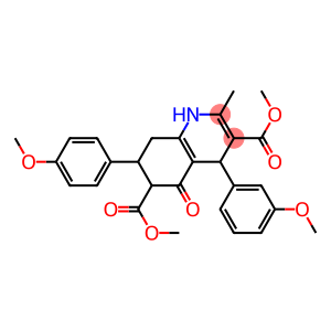 dimethyl 4-(3-methoxyphenyl)-7-(4-methoxyphenyl)-2-methyl-5-oxo-1,4,5,6,7,8-hexahydroquinoline-3,6-dicarboxylate