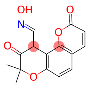 8,8-dimethyl-2,9-dioxo-9,10-dihydro-2H,8H-pyrano[2,3-f]chromene-10-carbaldehyde oxime