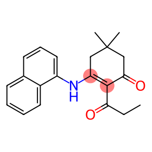 5,5-dimethyl-3-(1-naphthylamino)-2-propionyl-2-cyclohexen-1-one