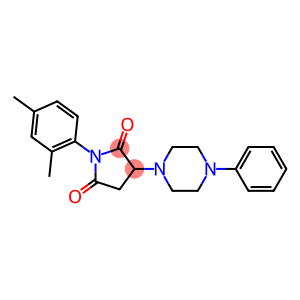 1-(2,4-dimethylphenyl)-3-(4-phenyl-1-piperazinyl)-2,5-pyrrolidinedione