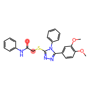 2-{[5-(3,4-dimethoxyphenyl)-4-phenyl-4H-1,2,4-triazol-3-yl]sulfanyl}-N-phenylacetamide