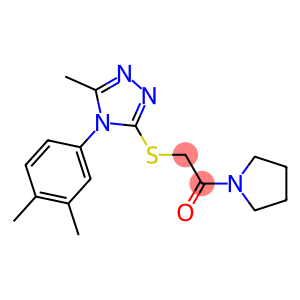 4-(3,4-dimethylphenyl)-5-methyl-4H-1,2,4-triazol-3-yl 2-oxo-2-(1-pyrrolidinyl)ethyl sulfide