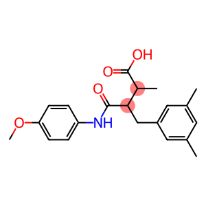 3-(3,5-dimethylbenzyl)-4-(4-methoxyanilino)-2-methyl-4-oxobutanoic acid