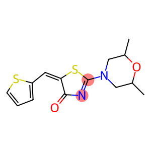 2-(2,6-dimethyl-4-morpholinyl)-5-(2-thienylmethylene)-1,3-thiazol-4(5H)-one