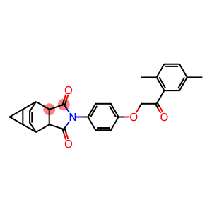 4-{4-[2-(2,5-dimethylphenyl)-2-oxoethoxy]phenyl}-4-azatetracyclo[5.3.2.0~2,6~.0~8,10~]dodec-11-ene-3,5-dione