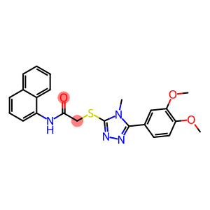 2-{[5-(3,4-dimethoxyphenyl)-4-methyl-4H-1,2,4-triazol-3-yl]sulfanyl}-N-(1-naphthyl)acetamide