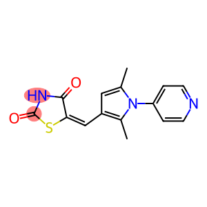 5-{[2,5-dimethyl-1-(4-pyridinyl)-1H-pyrrol-3-yl]methylene}-1,3-thiazolidine-2,4-dione