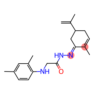 2-(2,4-dimethylanilino)-N'-(5-isopropenyl-2-methyl-2-cyclohexen-1-ylidene)acetohydrazide