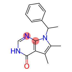 5,6-Dimethyl-7-(1-phenyl-ethyl)-3,7-dihydro-pyrrolo[2,3-d]pyrimidin-4-one