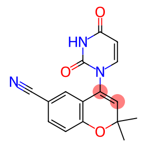 2,2-Dimethyl-4-[(2,4-dioxo-1,2,3,4-tetrahydropyrimidin)-1-yl]-2H-1-benzopyran-6-carbonitrile