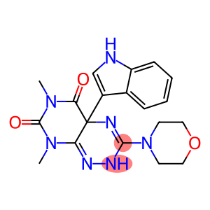 6,8-Dimethyl-2,4a-dihydro-3-morpholino-4a-(1H-indol-3-yl)pyrimido[5,4-e]-1,2,4-triazine-5,7(6H,8H)-dione