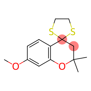 2,2-Dimethyl-7-methoxy-3,4-dihydrospiro[2H-1-benzopyran-4,2'-1,3-dithiolane]