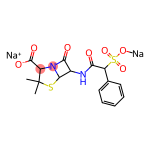 3,3-Dimethyl-7-oxo-6-[2-phenyl-2-(sodiosulfo)acetylamino]-4-thia-1-azabicyclo[3.2.0]heptane-2-carboxylic acid sodium salt