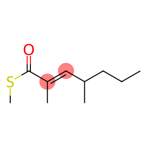 2,4-Dimethyl-2-heptenethioic acid S-methyl ester