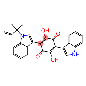 2-[1-(1,1-Dimethyl-2-propenyl)-1H-indol-3-yl]-5-(1H-indol-3-yl)-3,6-dihydroxy-1,4-benzoquinone