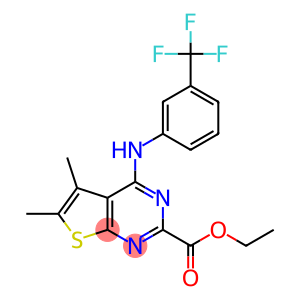 5,6-Dimethyl-4-[3-(trifluoromethyl)phenylamino]thieno[2,3-d]pyrimidine-2-carboxylic acid ethyl ester