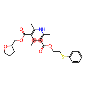 2,6-Dimethyl-4-methyl-1,4-dihydropyridine-3,5-dicarboxylic acid 3-[2-(phenylthio)ethyl]5-[(tetrahydrofuran)-2-ylmethyl] ester