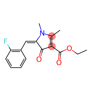 1,2-Dimethyl-4-oxo-5-(2-fluorobenzylidene)-2-pyrroline-3-carboxylic acid ethyl ester