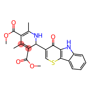 4,6-Dimethyl-2-[(4,5-dihydro-4-oxothiopyrano[3,2-b]indol)-3-yl]-1,2-dihydropyridine-3,5-dicarboxylic acid dimethyl ester