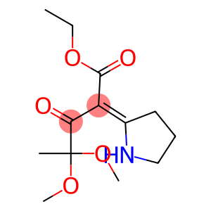 4,4-Dimethoxy-3-oxo-2-(2-pyrrolidinylidene)valeric acid ethyl ester