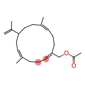 5,11-Dimethyl-8-(1-methylethenyl)-1,5,11-cyclotetradecatriene-1-methanol acetate