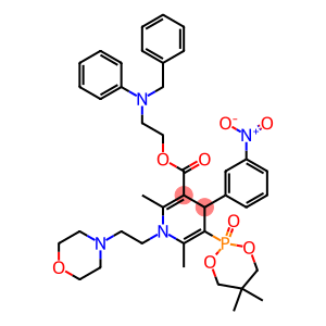 2,6-Dimethyl-5-(5,5-dimethyl-2-oxo-1,3,2-dioxaphosphorinan-2-yl)-1-(2-morpholinoethyl)-4-(3-nitrophenyl)-1,4-dihydro-3-pyridinecarboxylic acid 2-(benzylphenylamino)ethyl ester